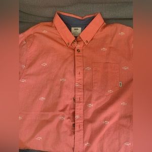 Salmon coloured Levi’s shirt with fish